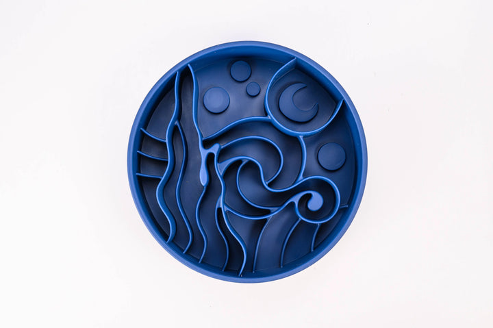 Starry Night Slow Feeder Bowl  |  Pawesomeday.no