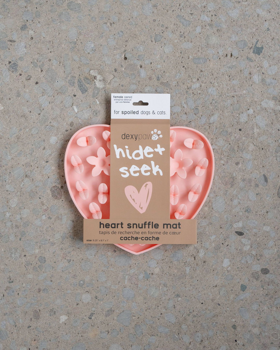 Heart Silicone Snuffle Mat in Blush Pink  |  Pawesomeday