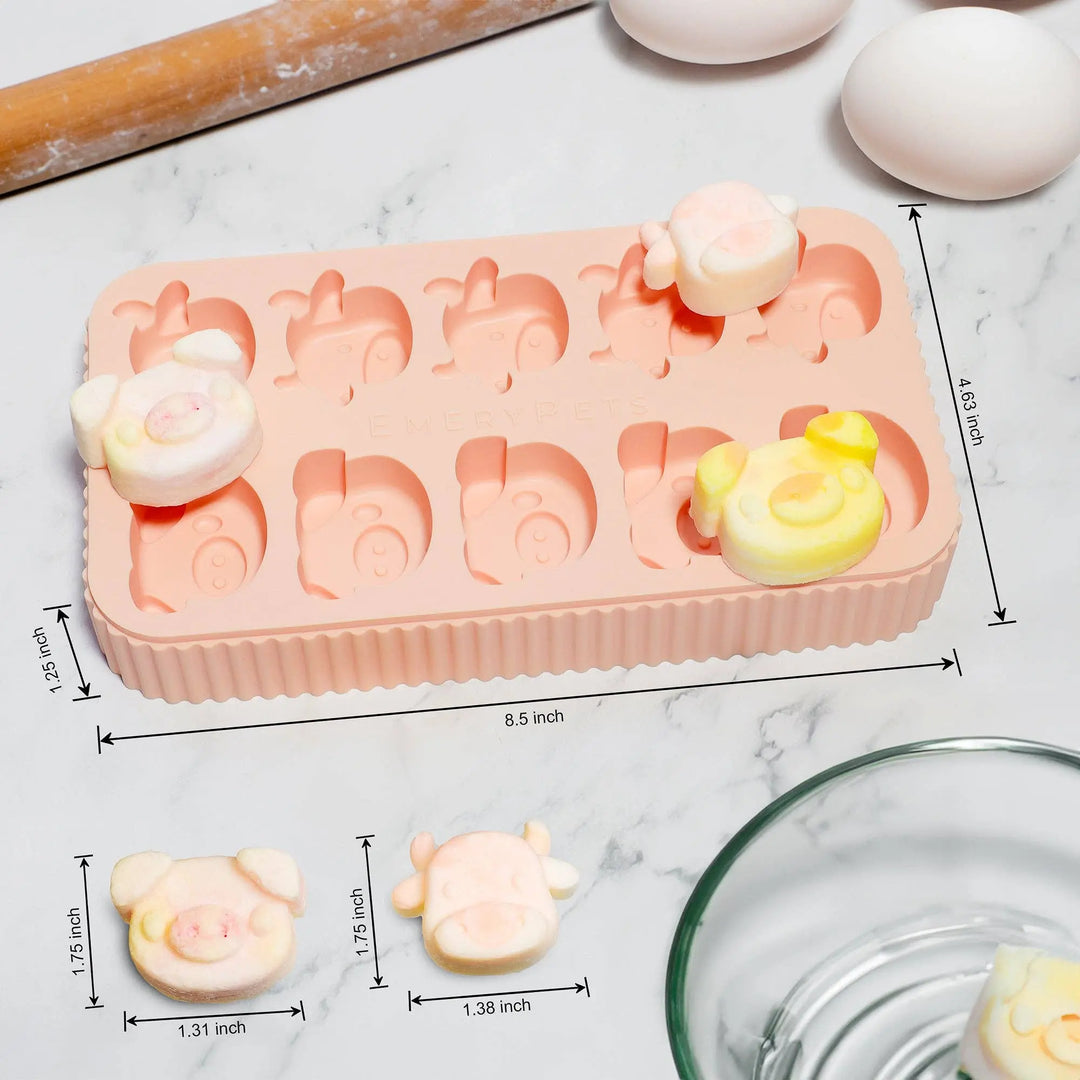 Pig + Cow Treat Mold  |  Pawesomeday.no