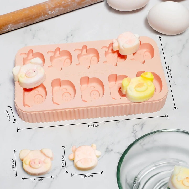 Pig + Cow Treat Mold  |  Pawesomeday.no