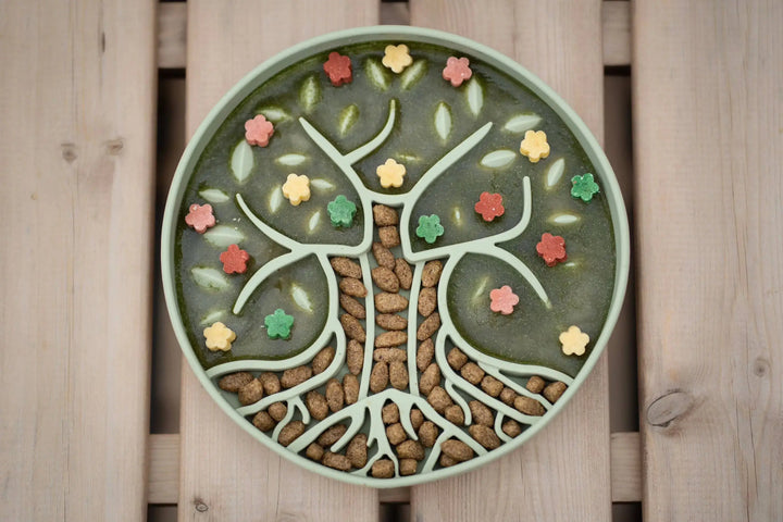 PRE-ORDER Bodhi &amp; The Birchtree Slow feeder Bowl | Foliage   |  Pawesomeday.no