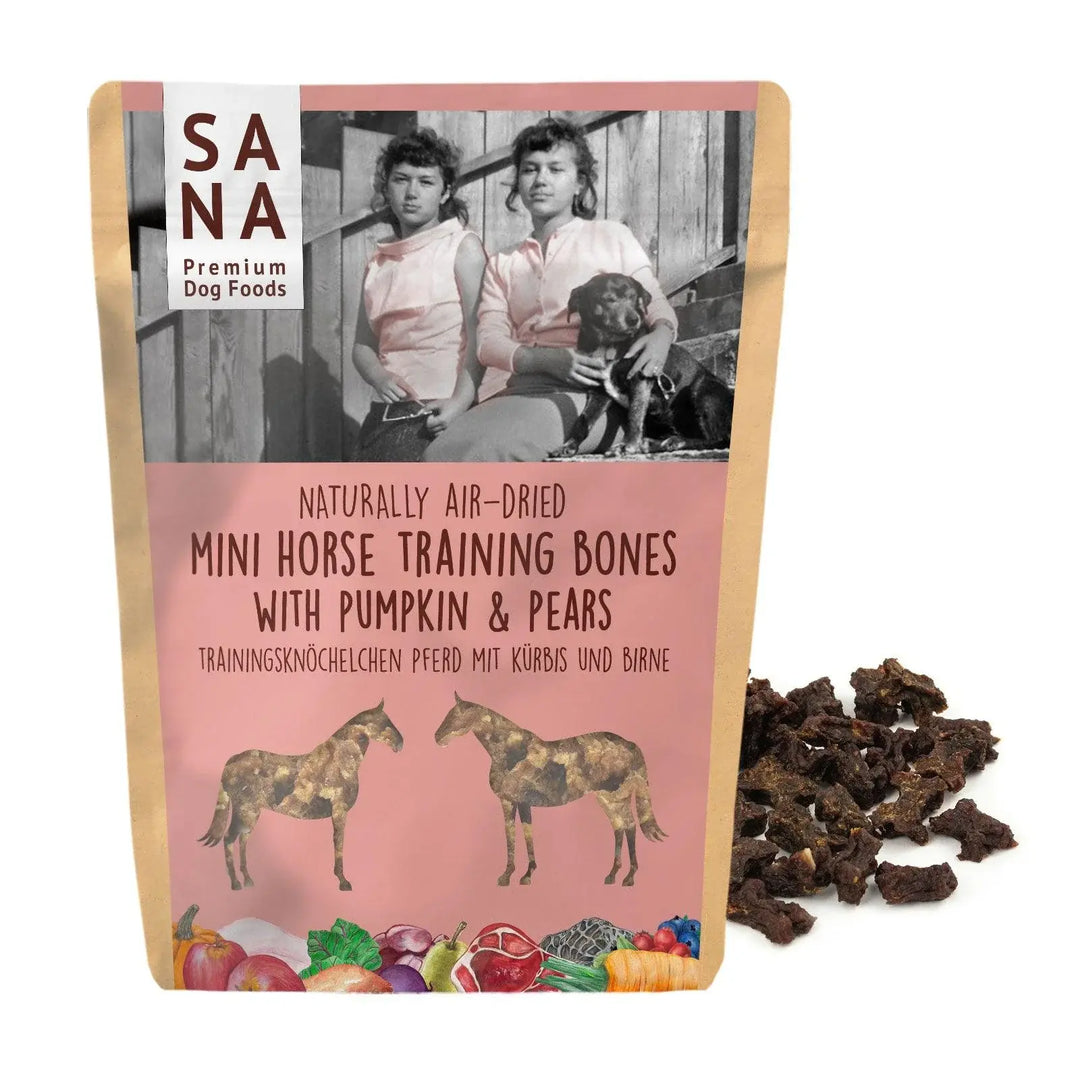 Treningsgodbiter av hest, gresskar og pære | Bunch | 1kg &amp; 100g  |  Pawesomeday.no