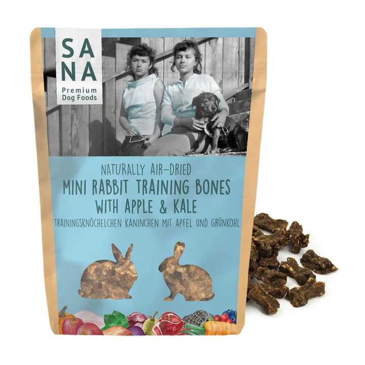 Treningsgodbiter av kanin, eple og grønnkål | Bunch | 1kg &amp; 100g  |  Pawesomeday.no