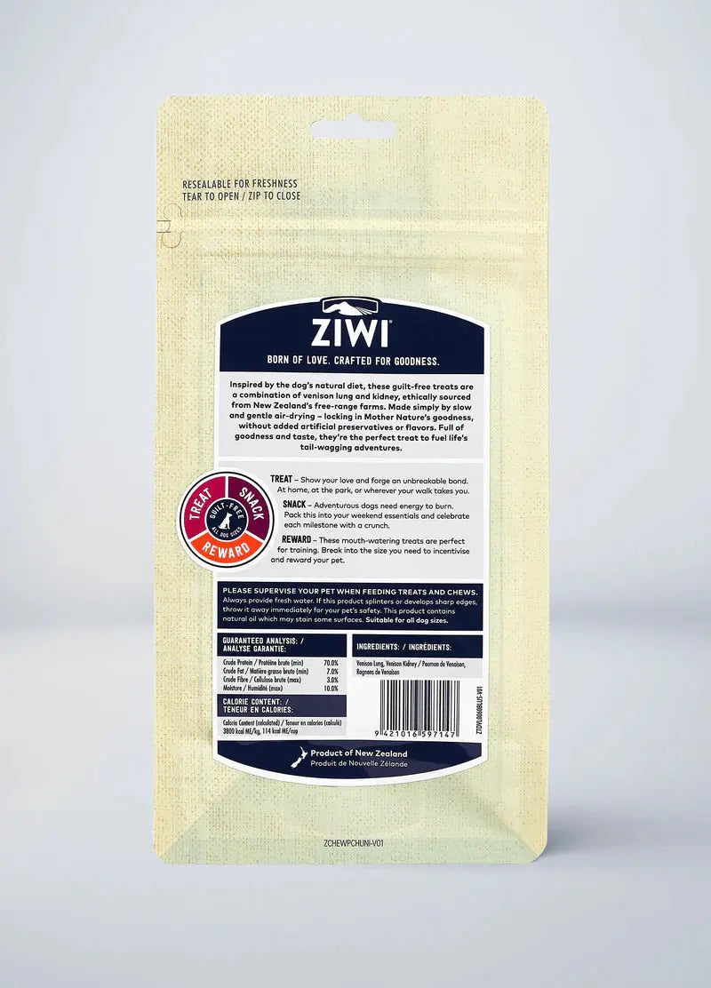 Ziwi Peak Venison Lung &amp; Kidney - 60g  |  Pawesomeday