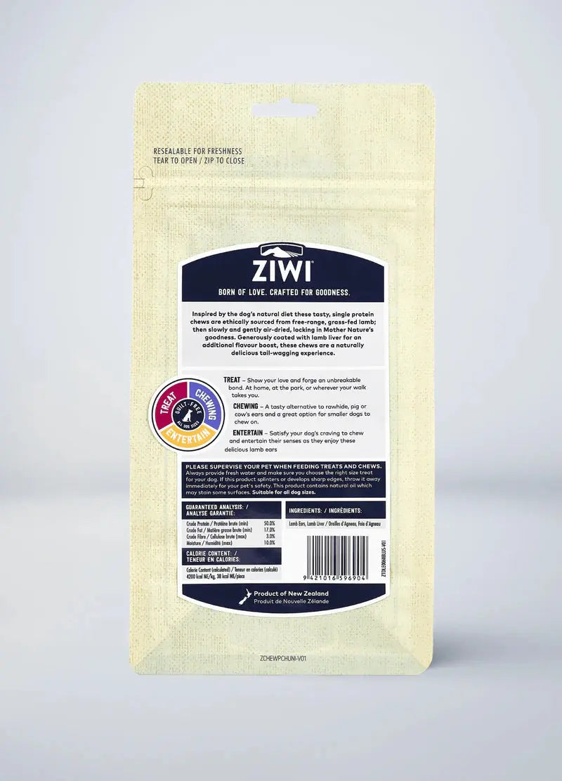 Ziwi Peak lammeører - 60g  |  Pawesomeday