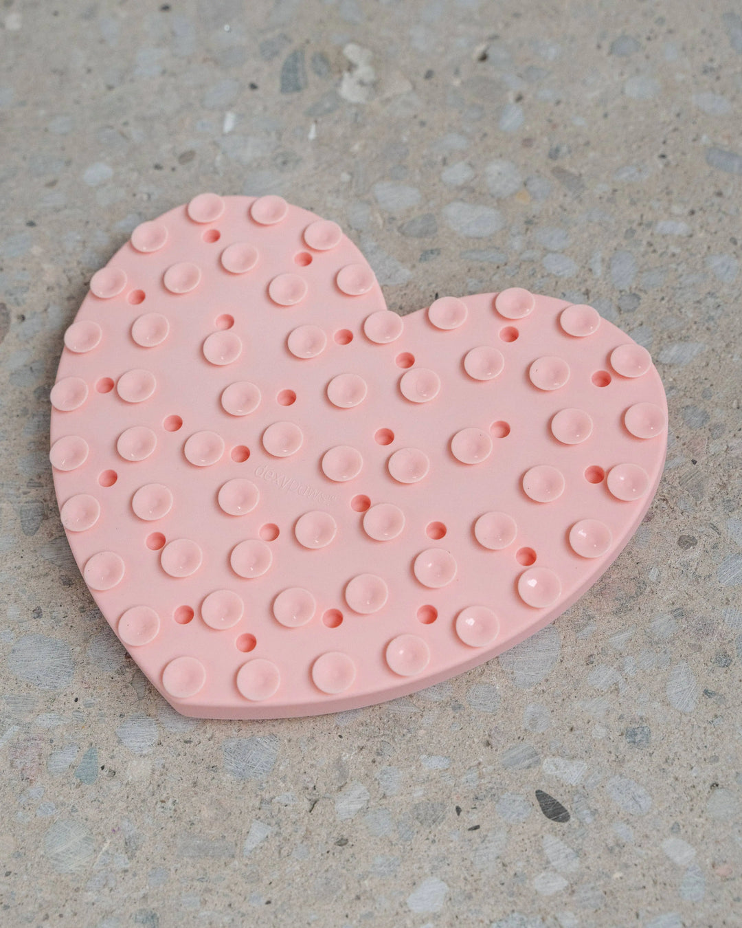Heart Silicone Snuffle Mat in Blush Pink  |  Pawesomeday