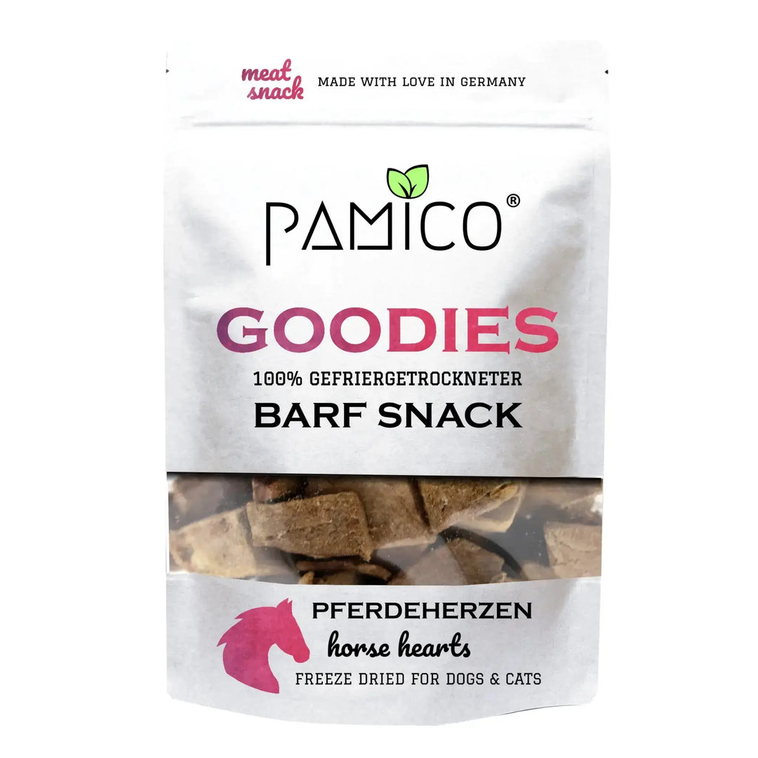 Frysetørkede hestehjerter I 50g  |  Pawesomeday.no