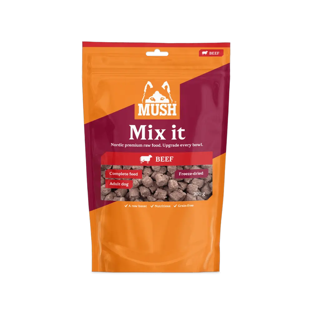 MUSH Mix it Freeze-Dried Storfe | 200g  |  Pawesomeday.no